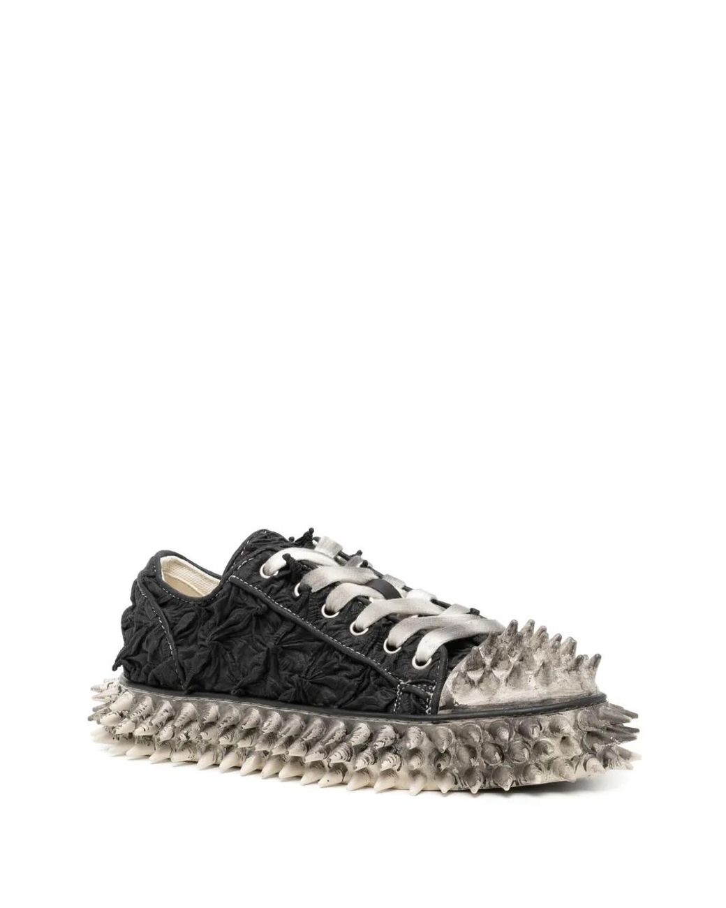Doublet Spike-Effect Lace-Up Sneakers in Black for Men | Lyst