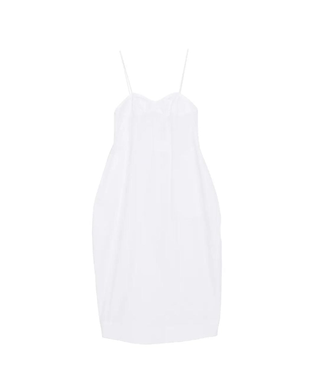 Rohe White Bustier Voluminous Maxi Dress
