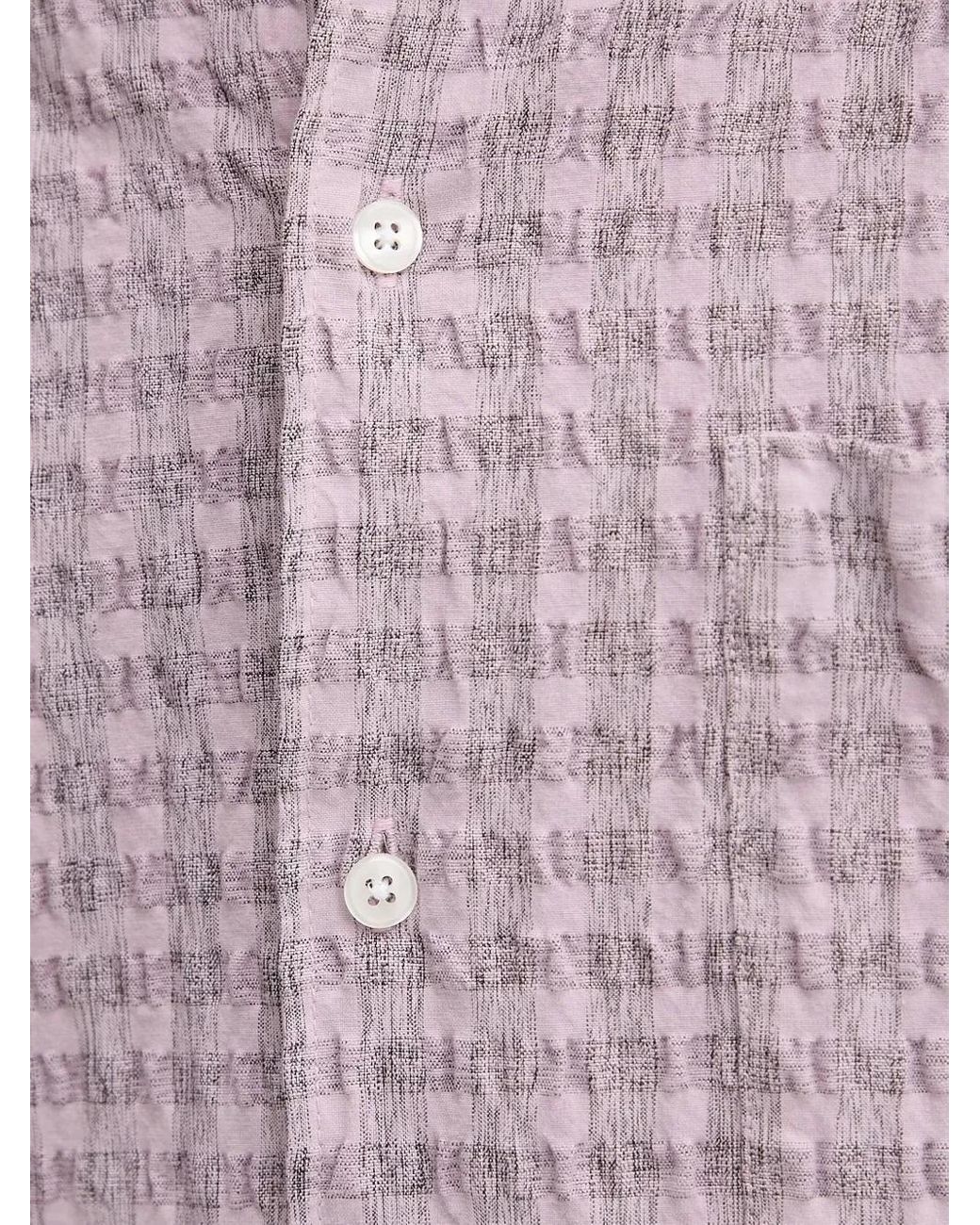 Camisa Texturizada A Cuadros Gingham Samsøe & Samsøe de hombre de color Purple