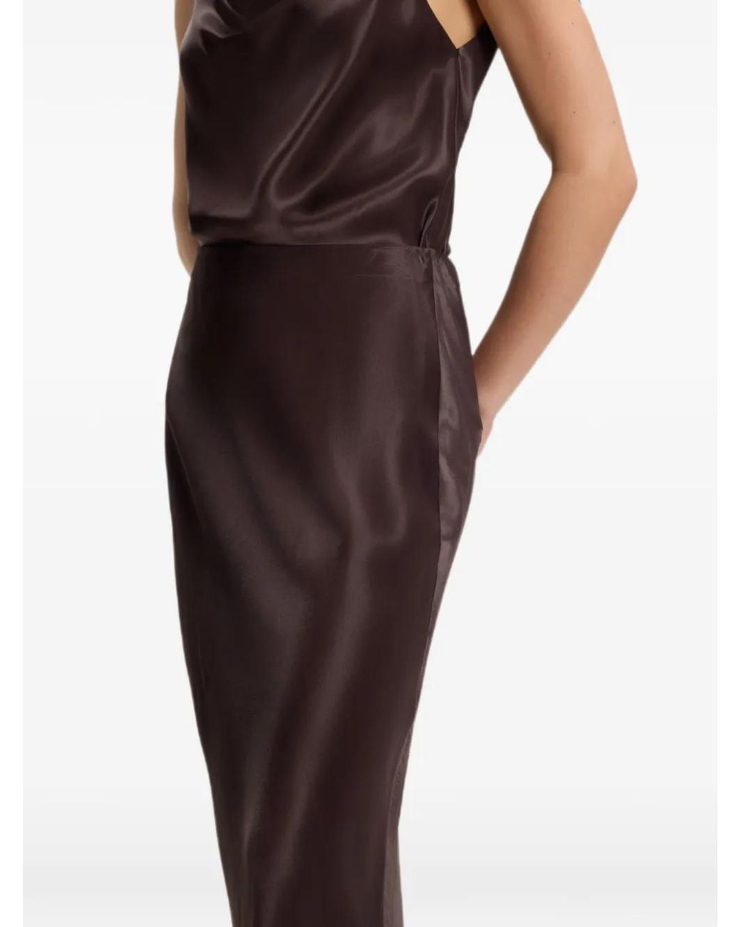 Boss Brown Midi-Length A-Line Skirt