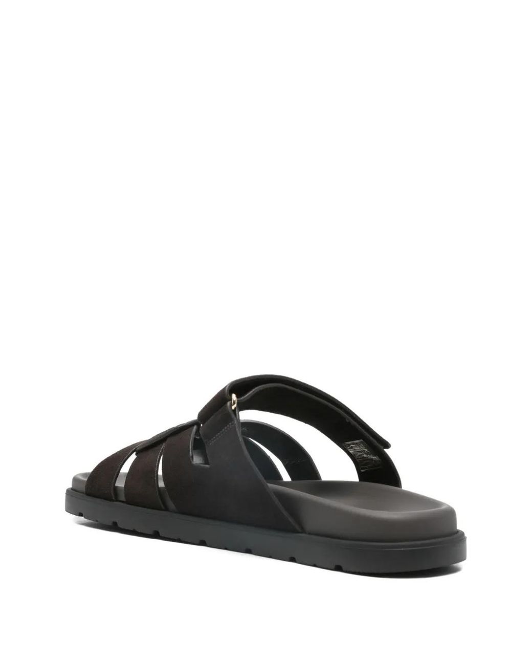 Doucal's Black Woven Suede Sandals