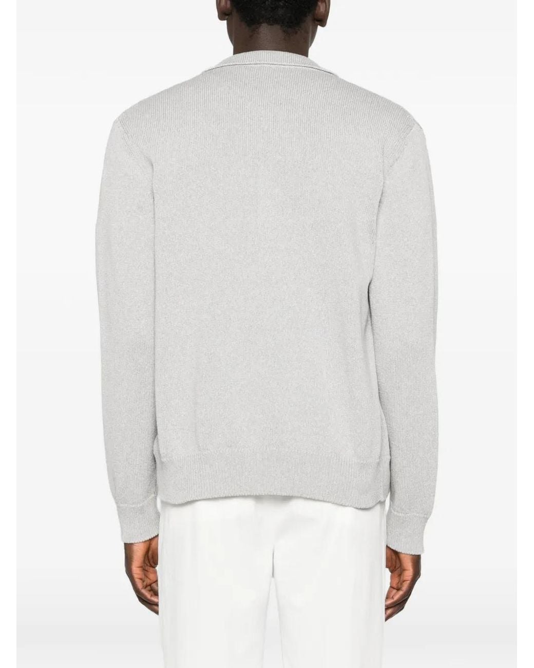 Eleventy Gray Button Pocket Cardigan for men