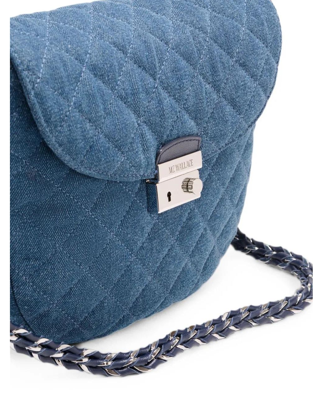 MZ Wallace Blue Crosby Lock Saddle Bag