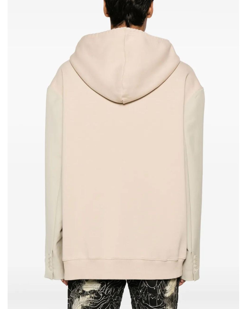 MM6 by Maison Margiela Natural Tailored Hooded Sweatshirt for men