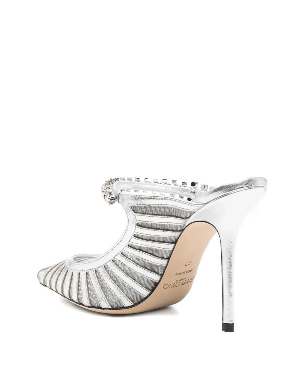 Jimmy Choo White 100Mm Bing Mules