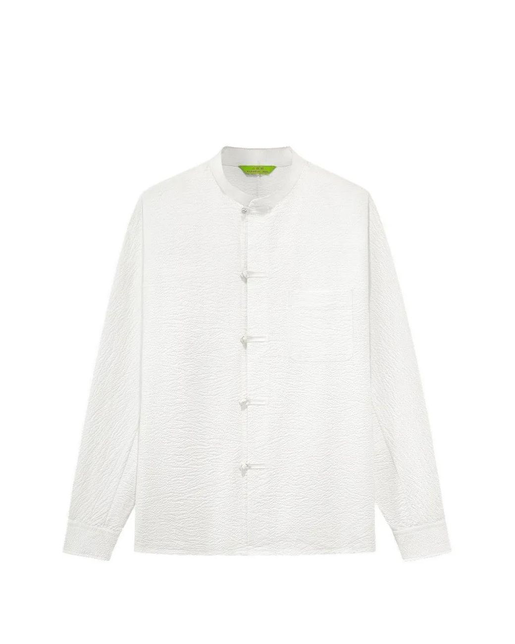 Shanghai Tang White Tang Frog-Fastening Shirt for men