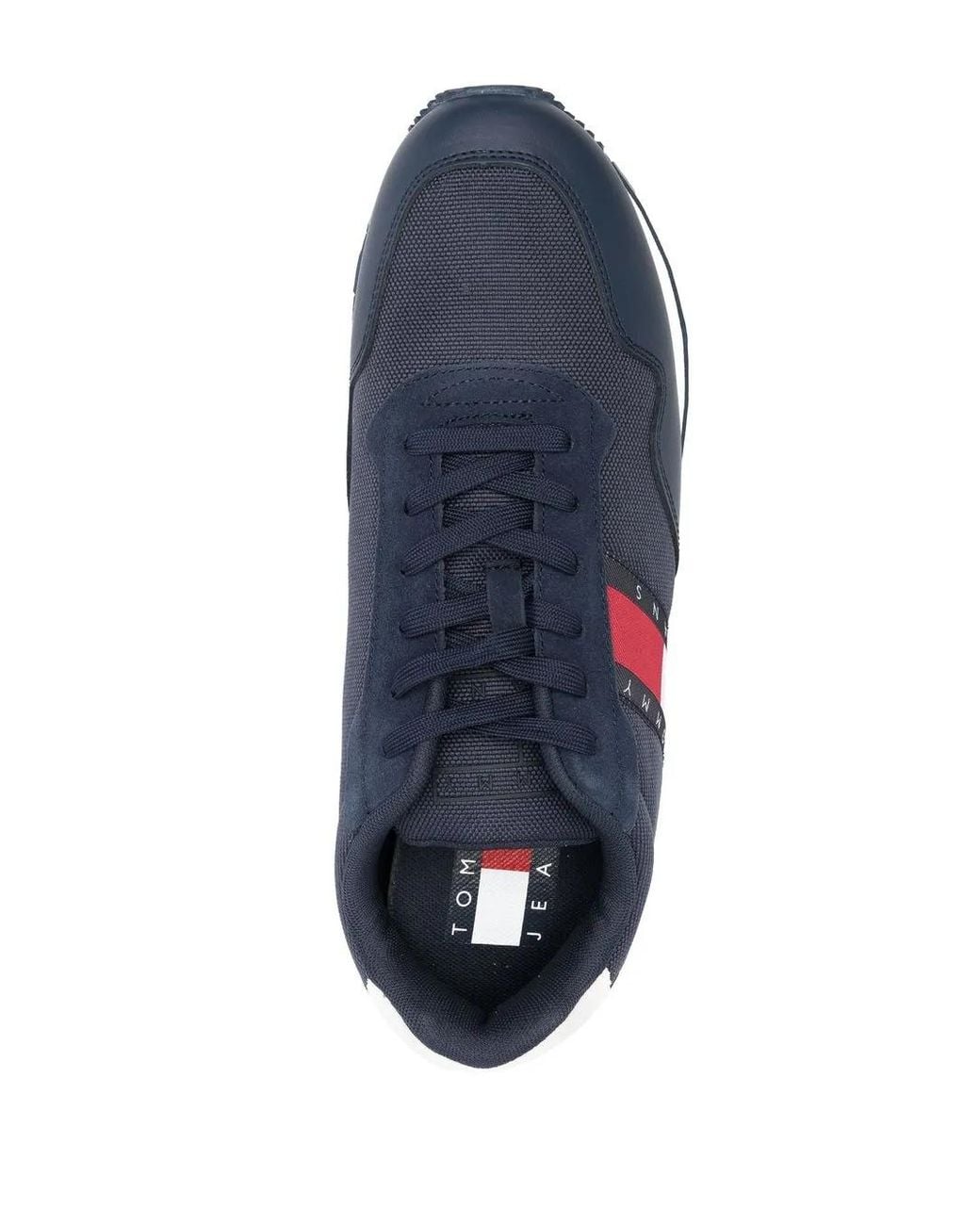 Tommy Hilfiger Blue Herren Logo-Patch Sneakers for men