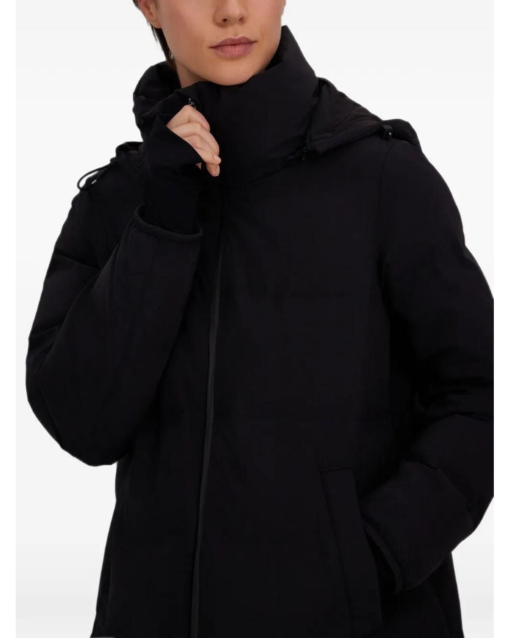 Herno Black Hooded Padded Jacket