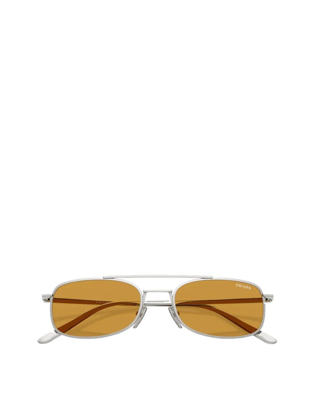 Prada Metallic Rectangle-Frame Sunglasses for men