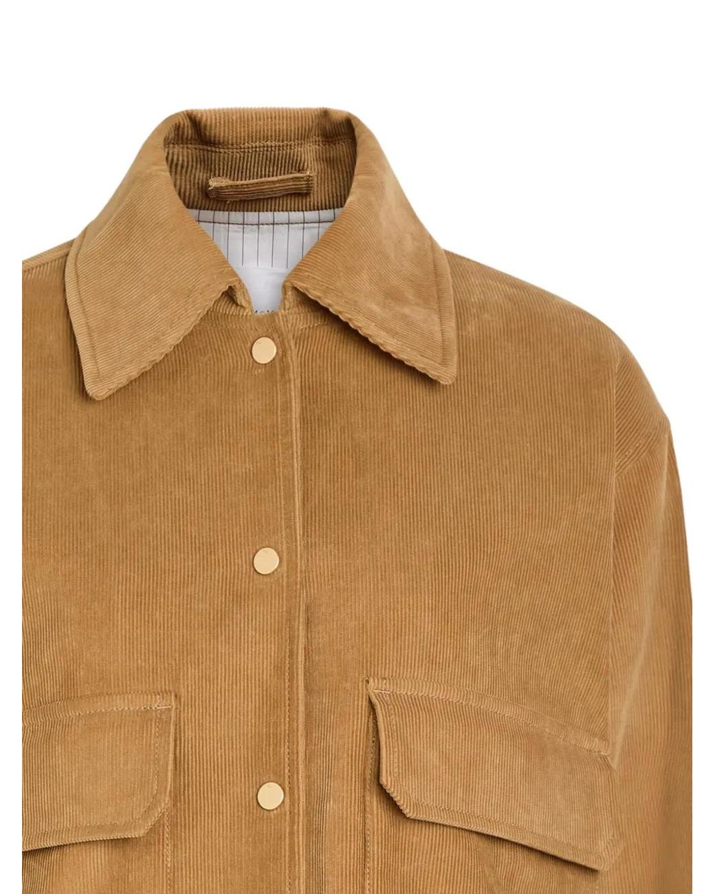 Maria McManus Natural Flap-Pocket Cropped Jacket
