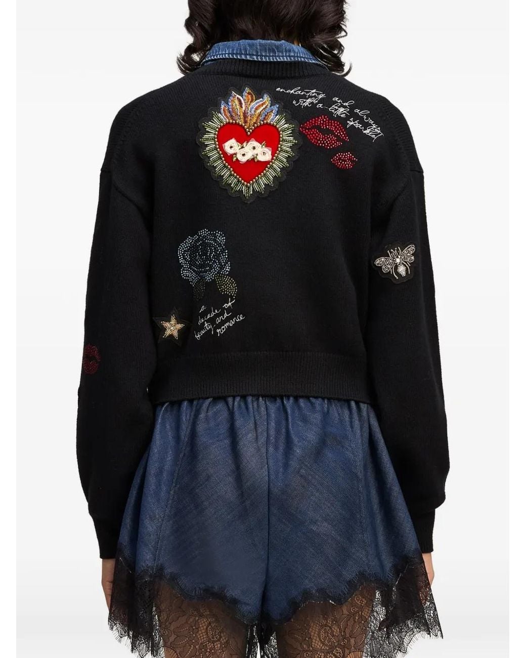 Cinq À Sept Black Embellished Lisette Cardigan