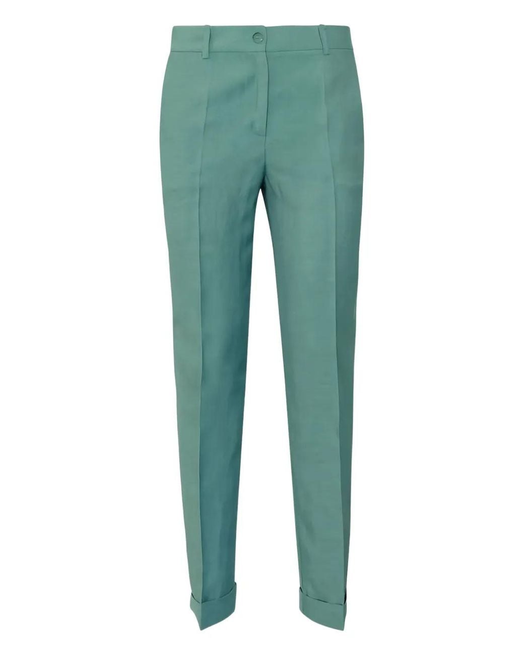 Pantalones Planos En El Frente P.A.R.O.S.H. de color Green
