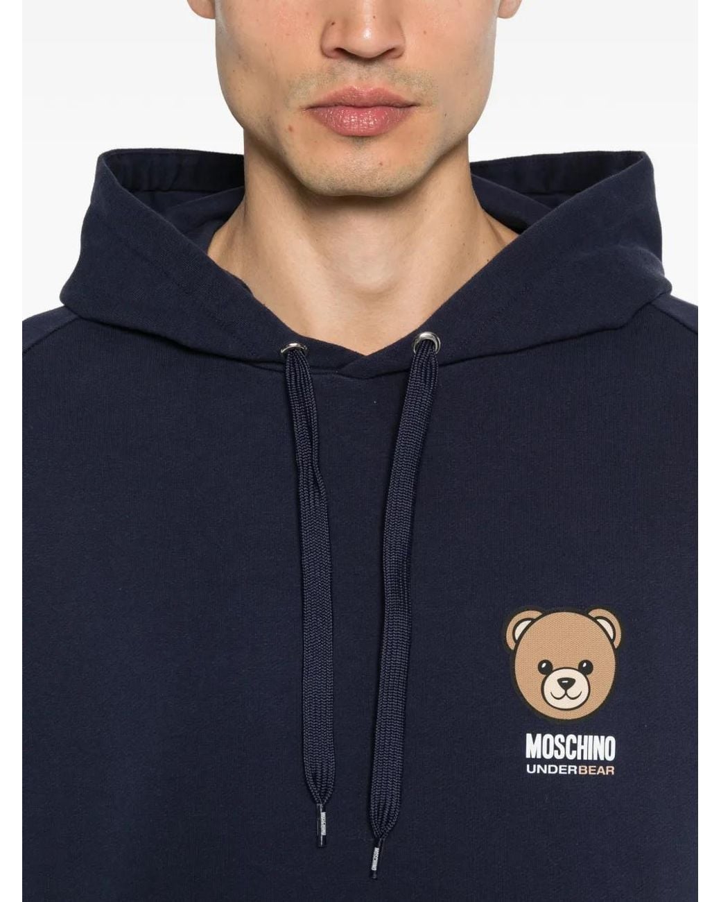 Moschino Blue Teddy Bear Hoodie for men