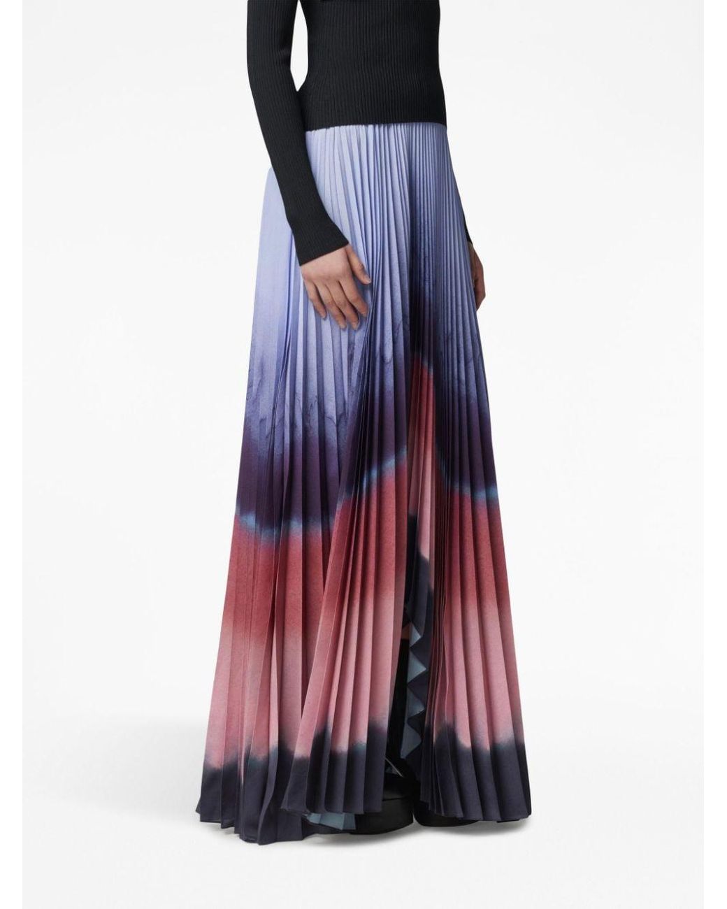 Altuzarra Lemnos Tie-dye Pleated Maxi Skirt in Purple | Lyst