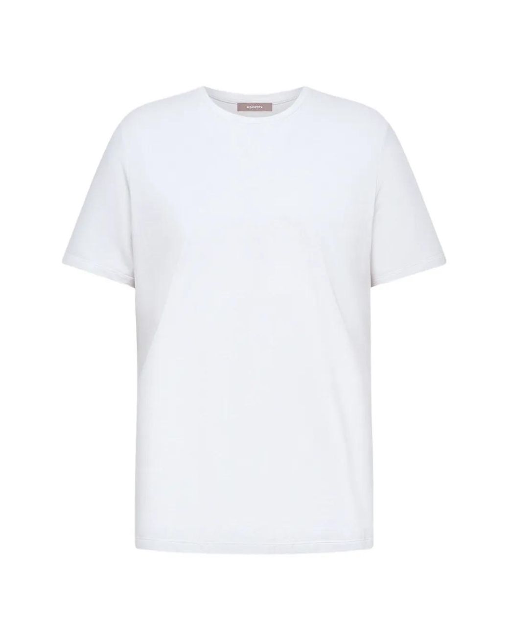 12 STOREEZ White Crew-Neck T-Shirt for men