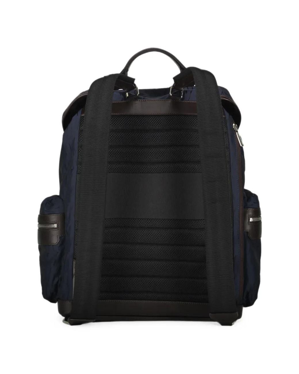 Moorer Blue Logo-Pattern Drawstring Backpack for men