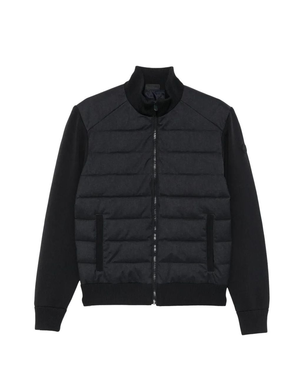Save The Duck Black Quilted Panelled Jacket for men