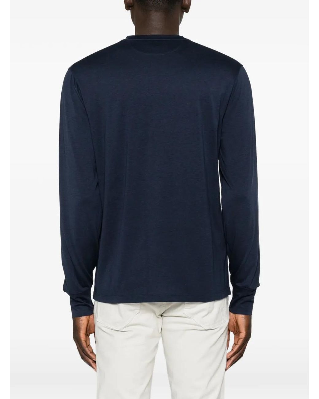 Tom Ford Blue Long-Sleeve T-Shirt for men