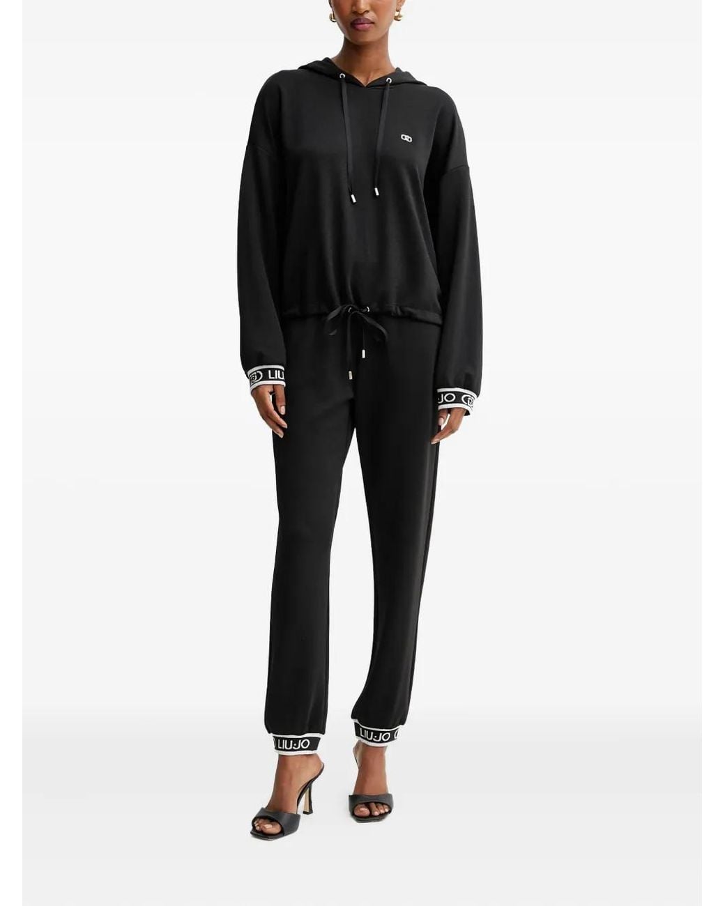 Liu Jo Black Drawstring-Fastening Sweater