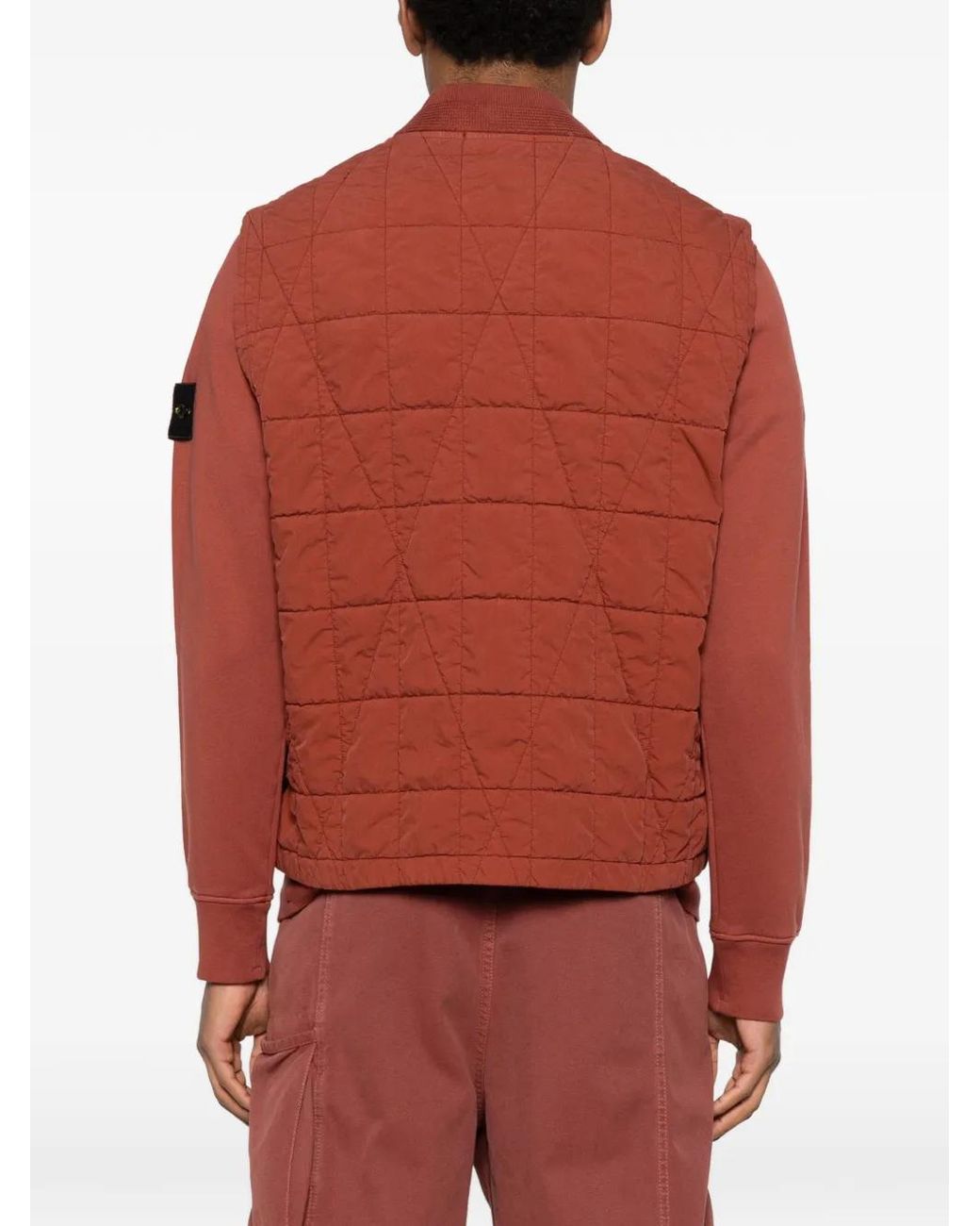 Stone Island Orange Giubbotto Senza Maniche for men