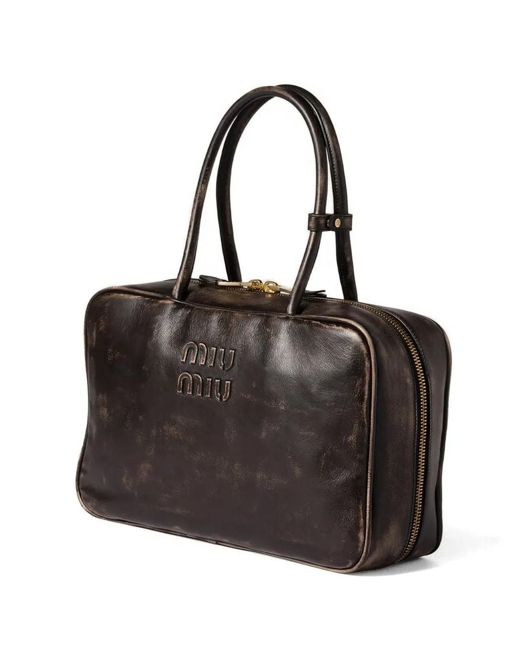 Miu Miu Black Dark Leather Handbag