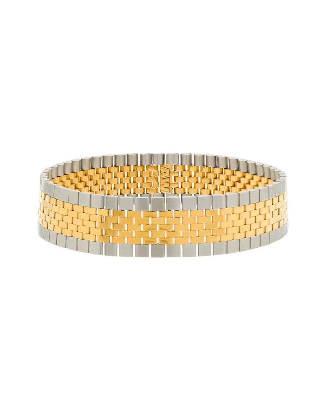 Alexander Wang Watch Band Necklace in Metallic | Lyst Alexander Wang Watch Band Necklace in Metallic | Lyst
