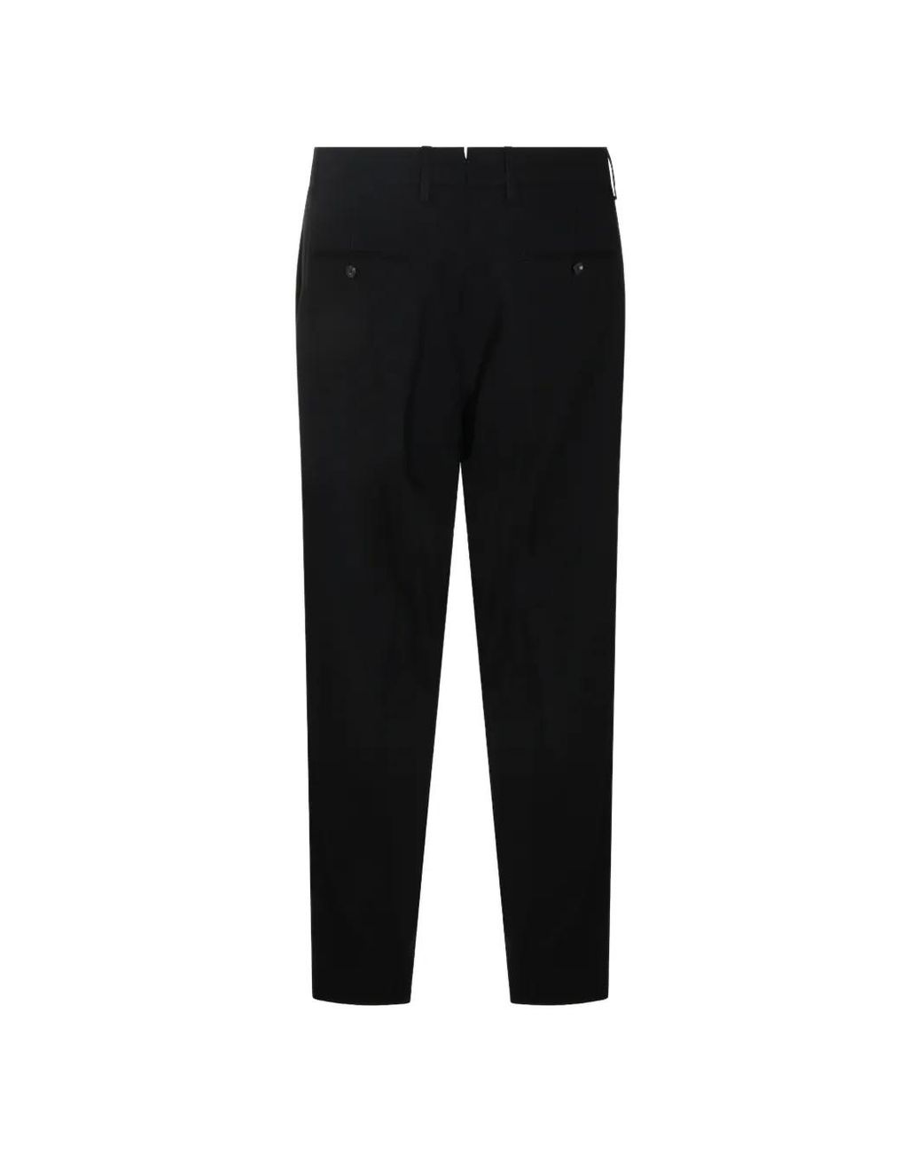 Berwich Black Pressed-Crease Trousers for men