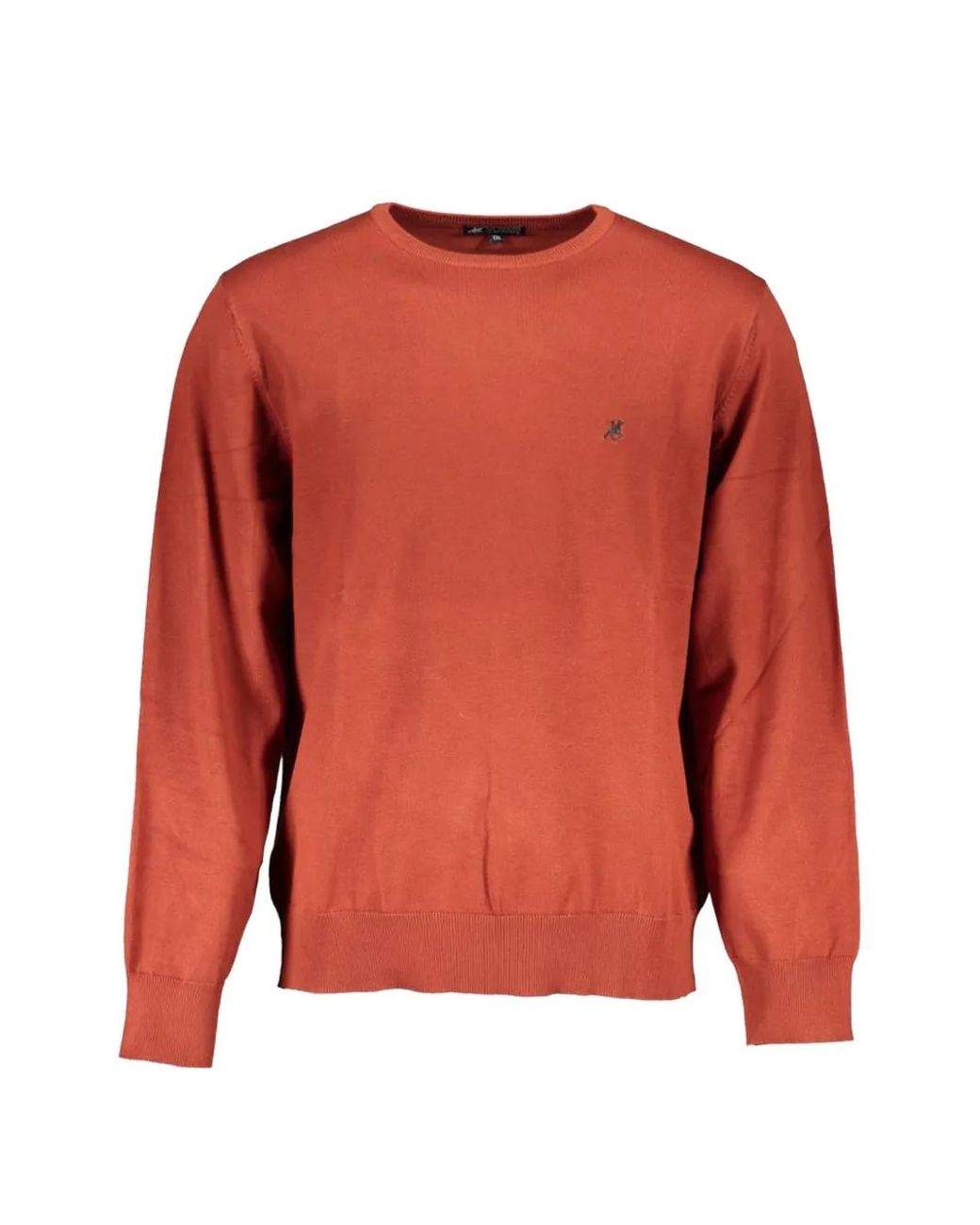 U.S. Grand Orange Logo-Embroidered Crew-Neck Sweater for men