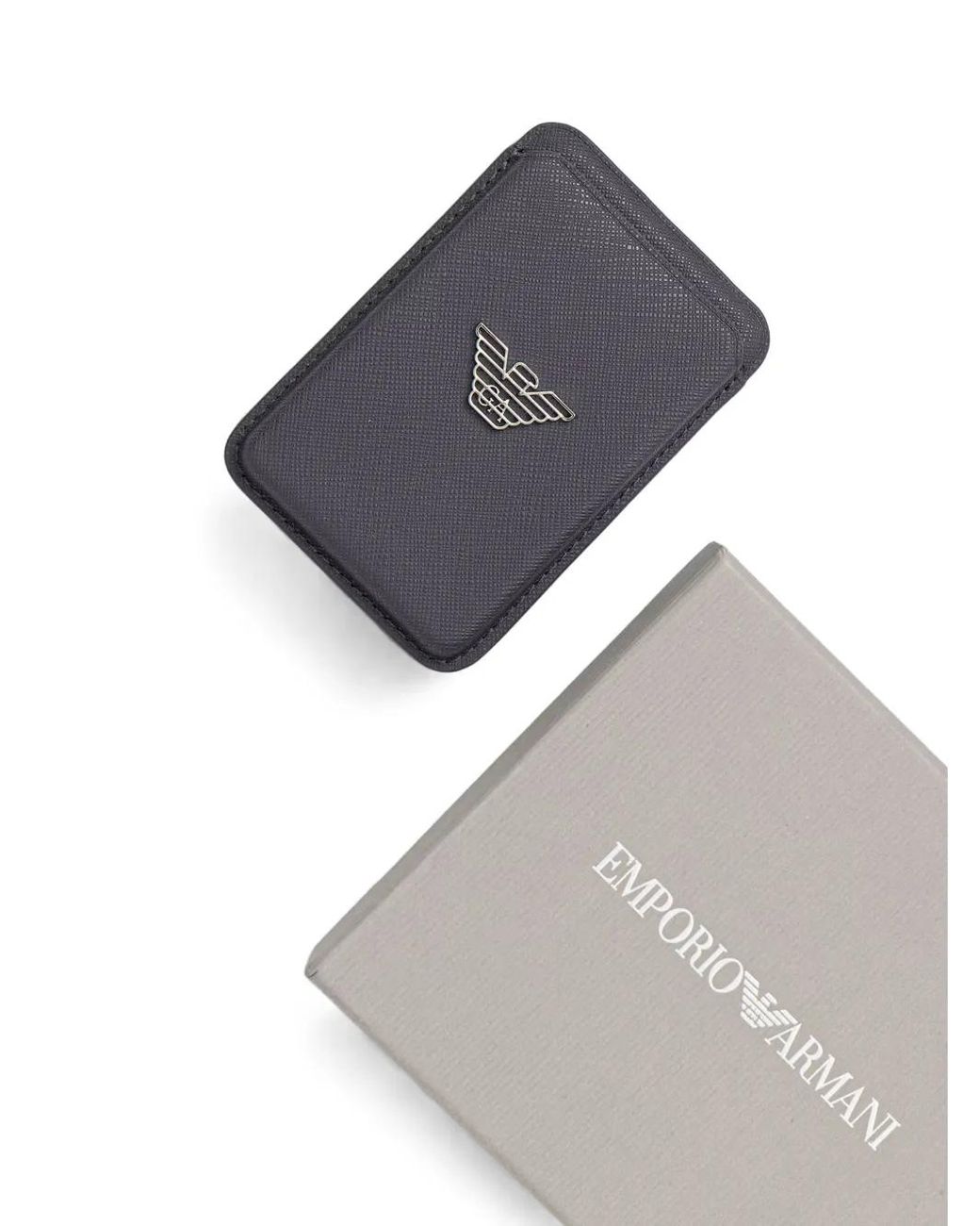 Emporio Armani Blue Phone And Credit Card Holder With Belt for men