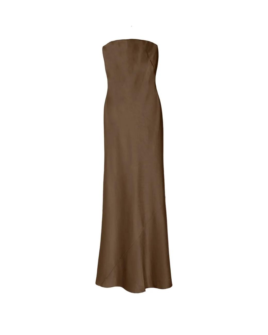 Alejandra Alonso Rojas Natural Open Back Bustier Maxi Dress