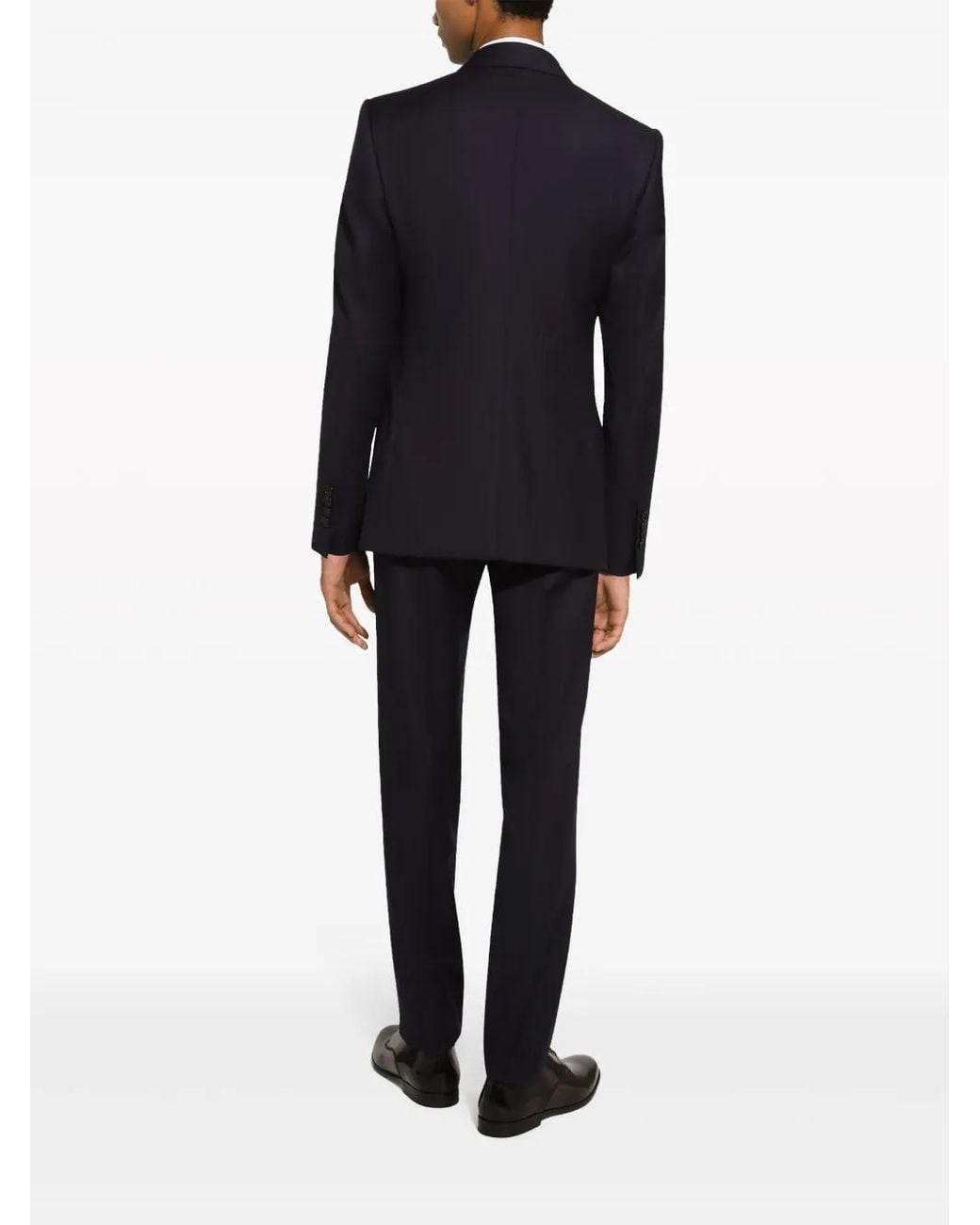 Dolce & Gabbana Blue Slim-Cut Striped Trousers for men