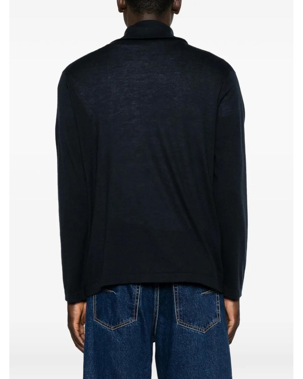 Lisa Yang Black Quarter-Zip Long-Sleeve Sweater for men
