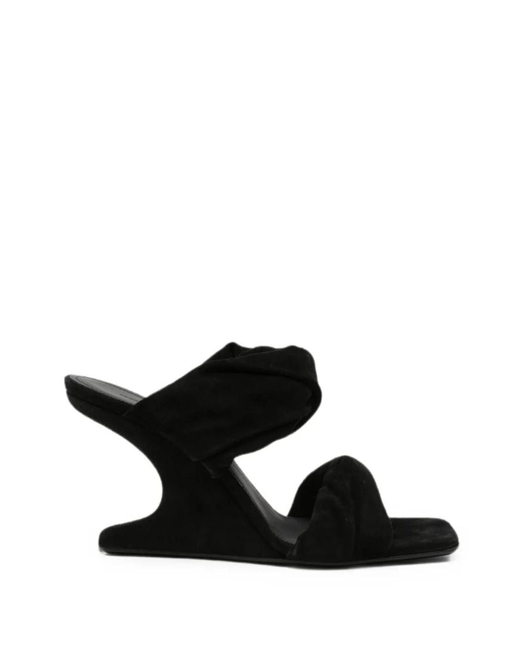 Rick Owens Black Tower Twisted Cantilever 8 Sandals