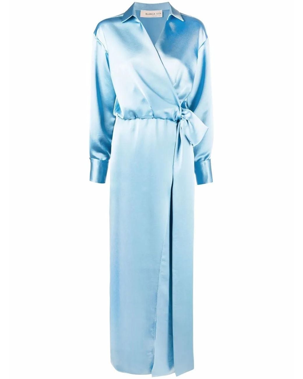 Blanca Vita Blue Acena Wrap Dress