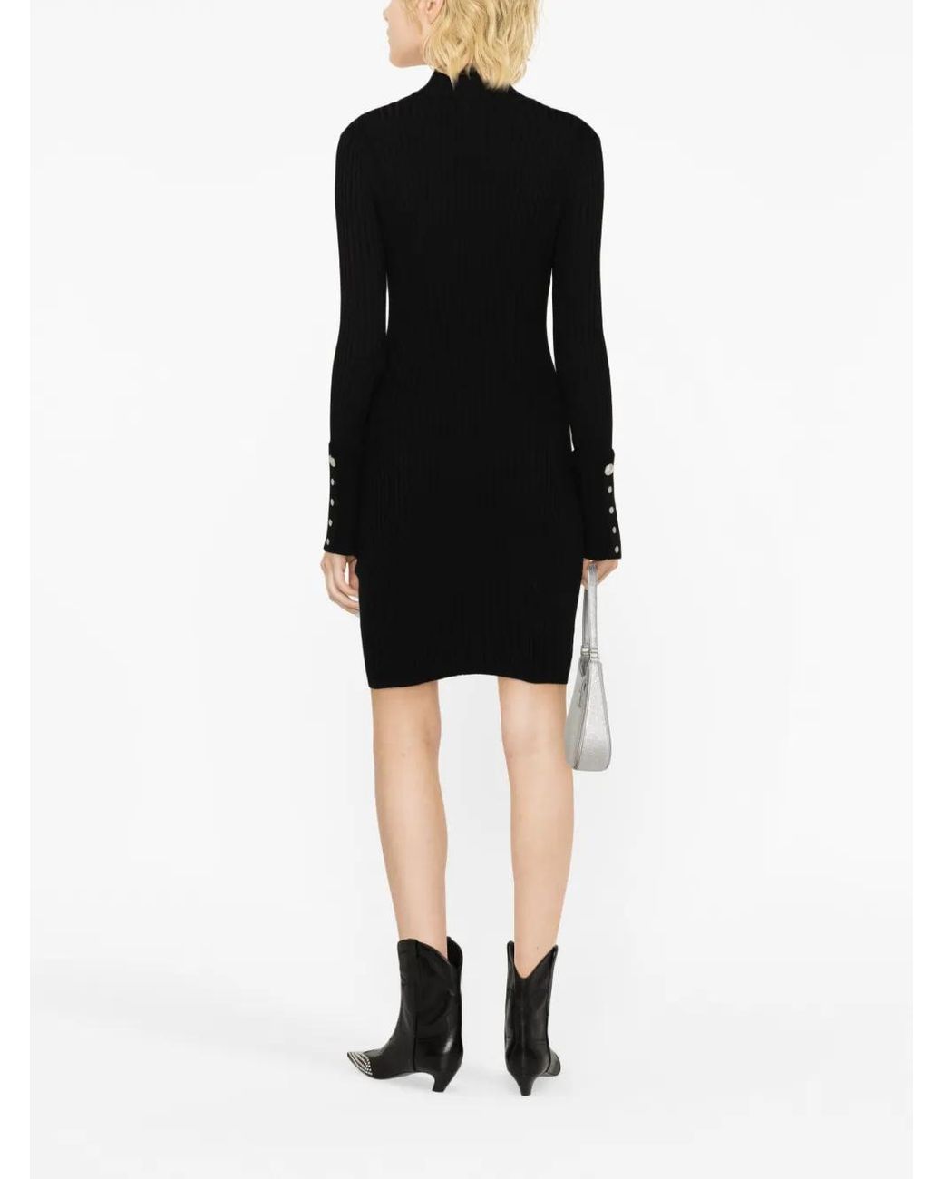 Rabanne Ribgebreide Mini-Jurk in het Black