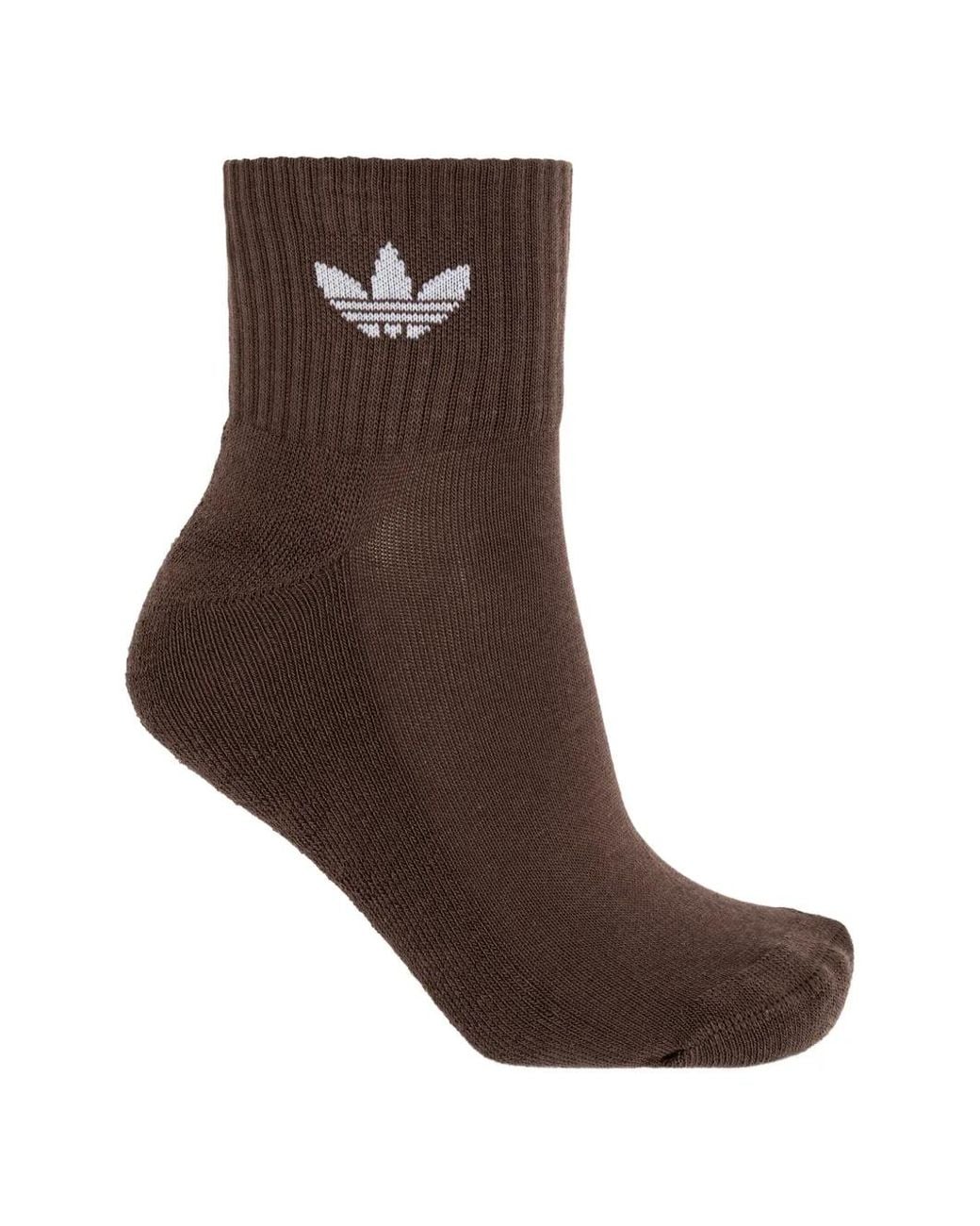 Adidas Natural Logo-Embroidered Three-Pack Socks for men