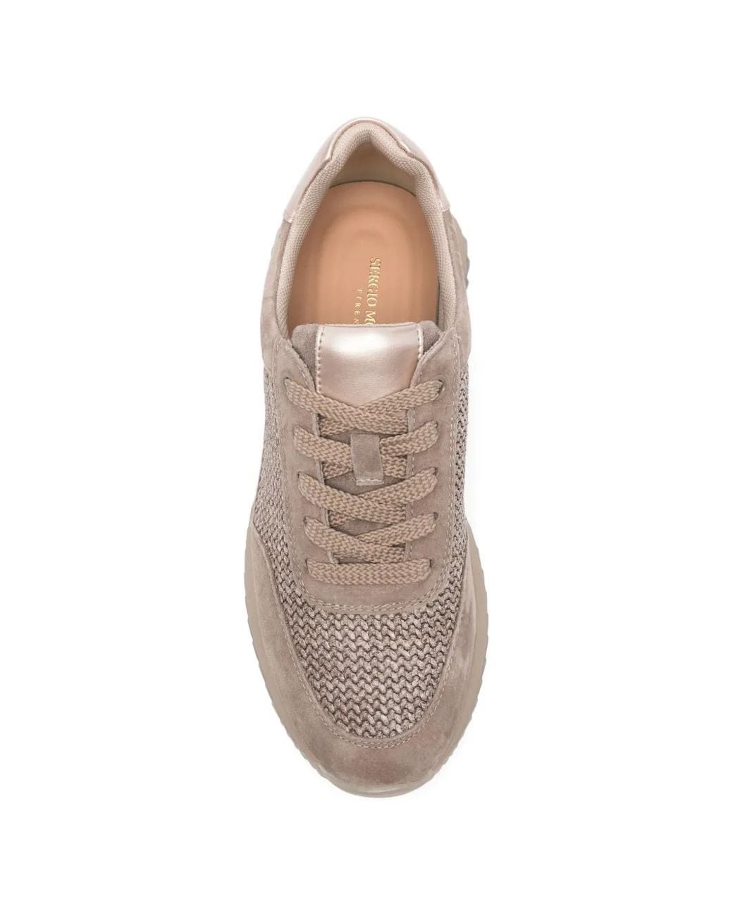 SERGIO MORETTI FIRENZE Natural Round-Toe Sneakers