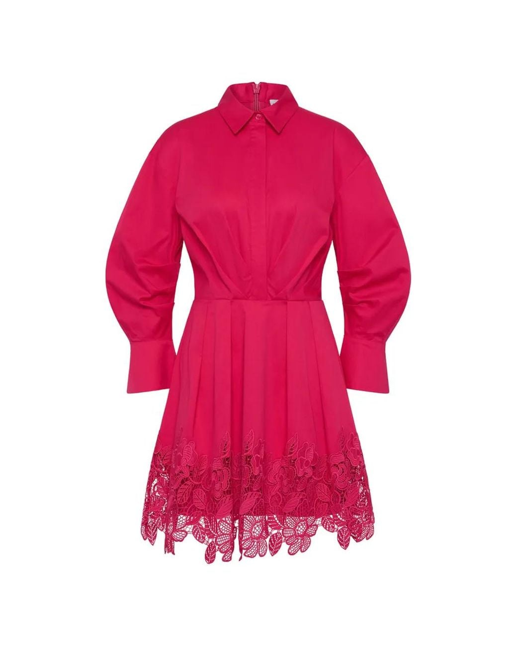 Rebecca Vallance Pink Claribelle Long-Sleeve Mini Dress