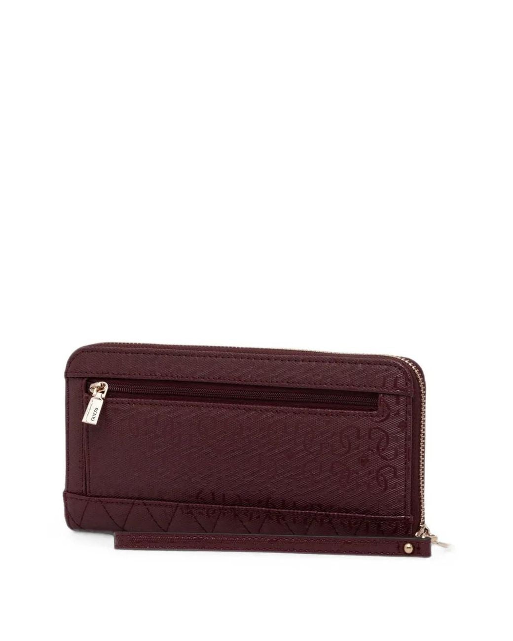Guess Purple Quilted Monogram-Embossed Wallet