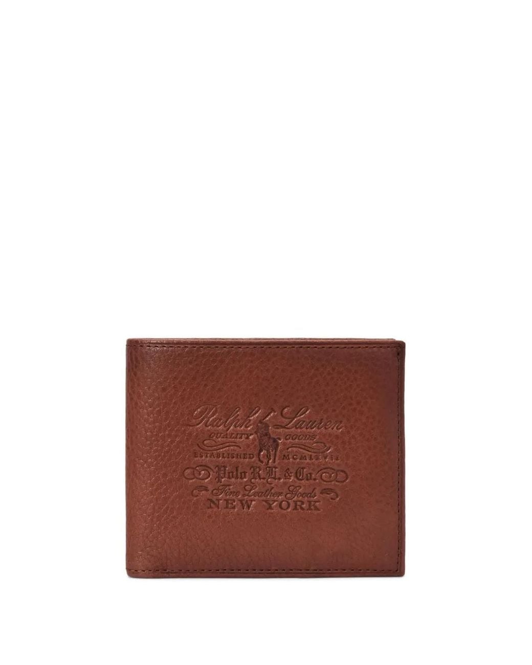 Polo Ralph Lauren Brown Medium Bi-Fold Leather Wallet for men