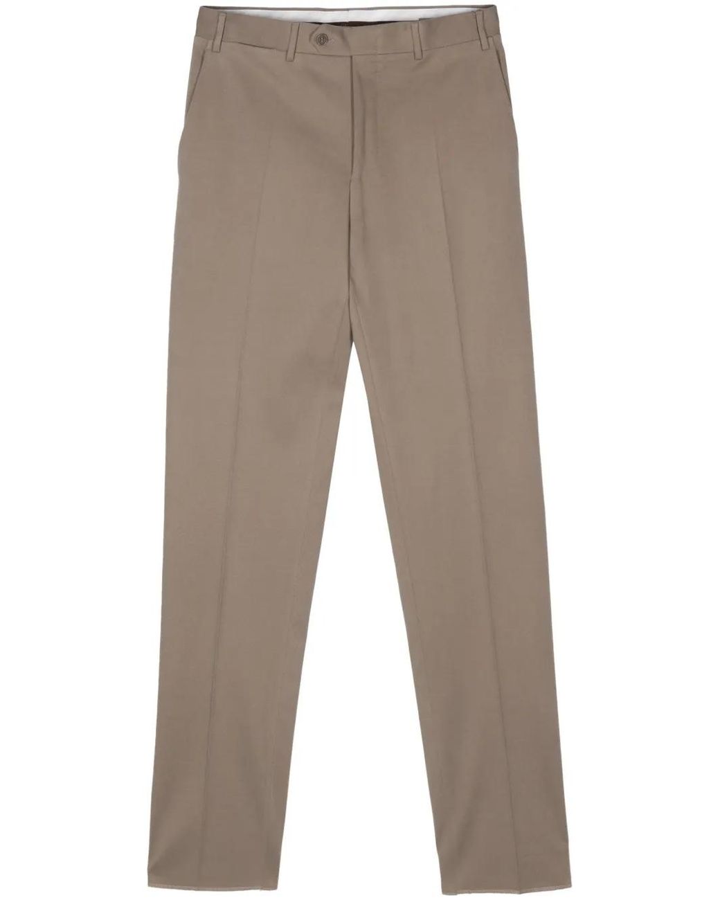 Canali Gray Straight-Leg Trousers for men