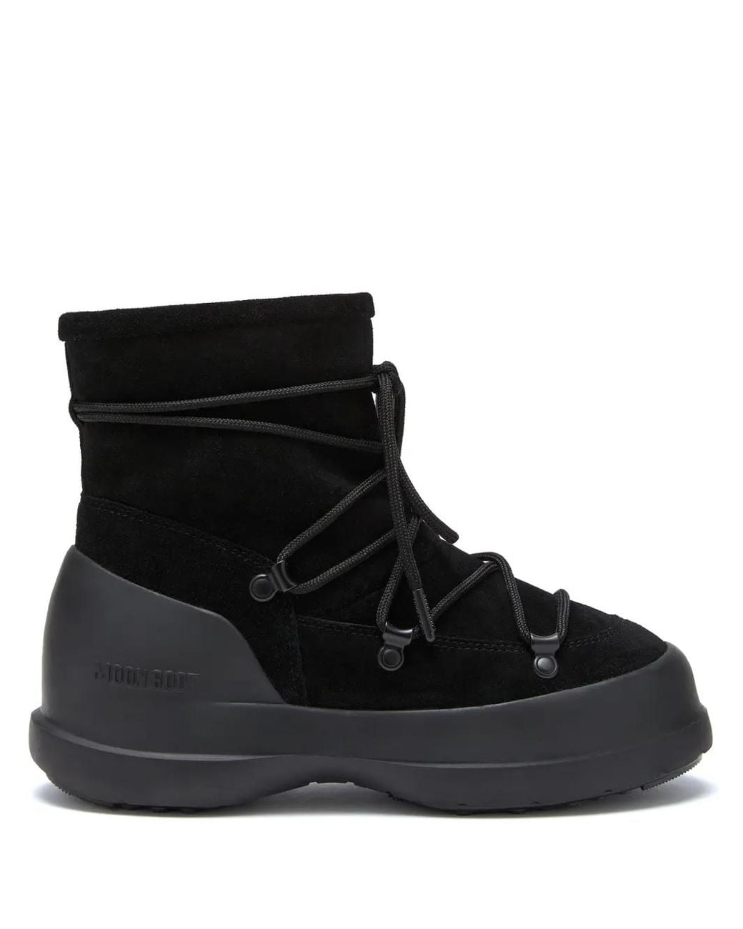 Moon Boot Black Luna Suede Boots