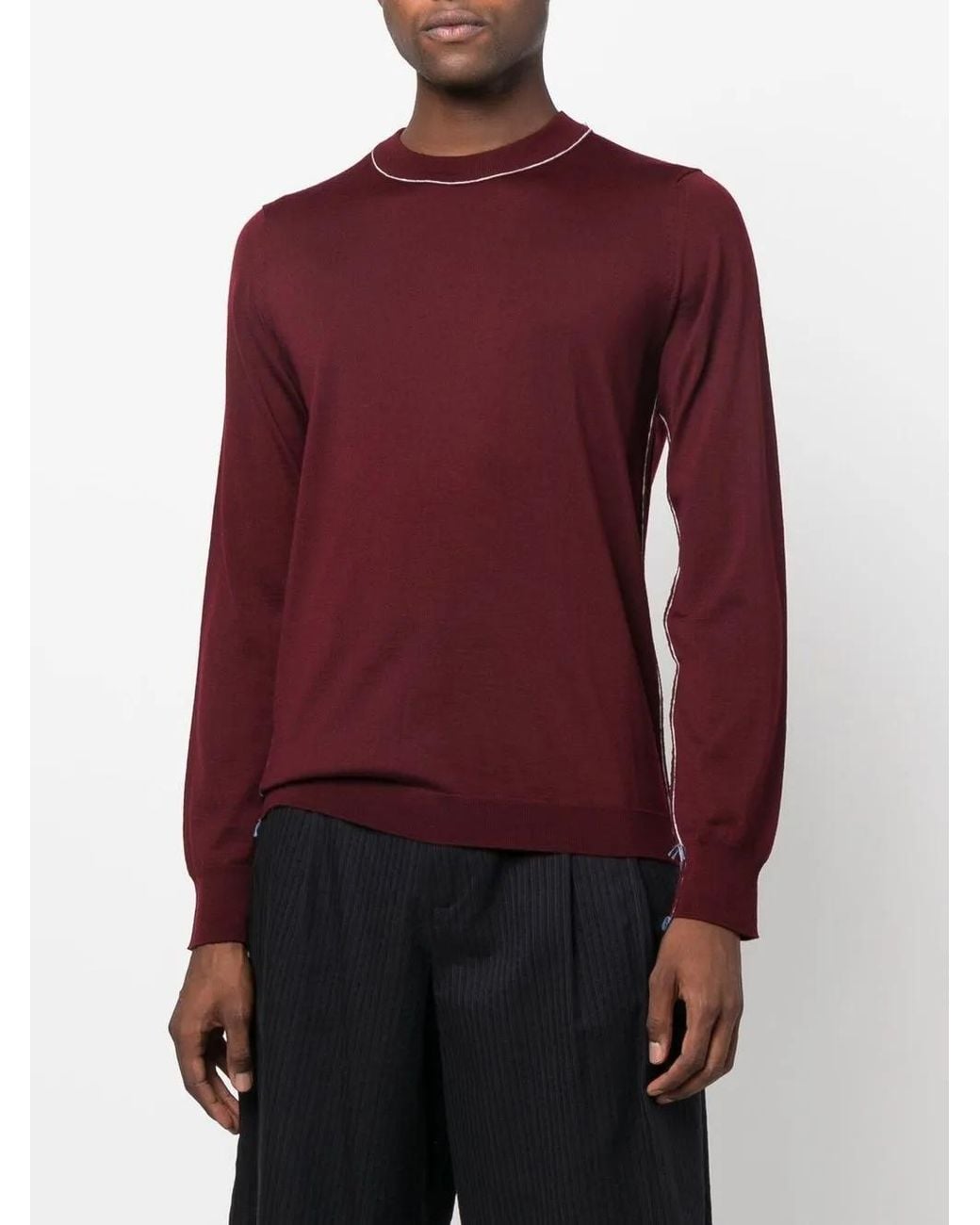 Maison Margiela Red Work-In-Progress Wool Sweater for men