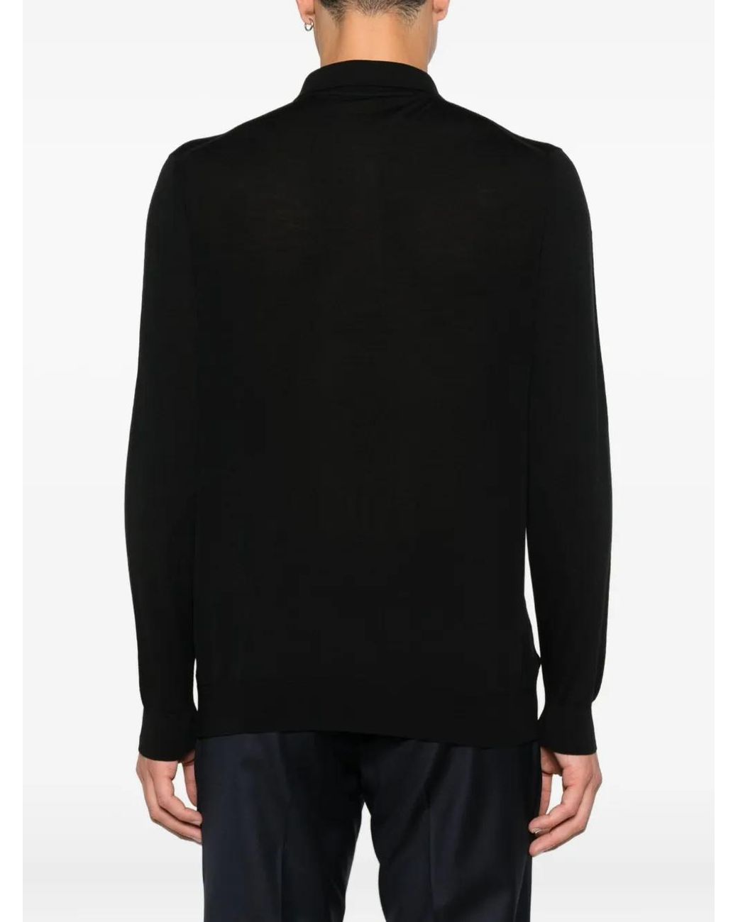 Polo Con Cremallera Kiton de hombre de color Black