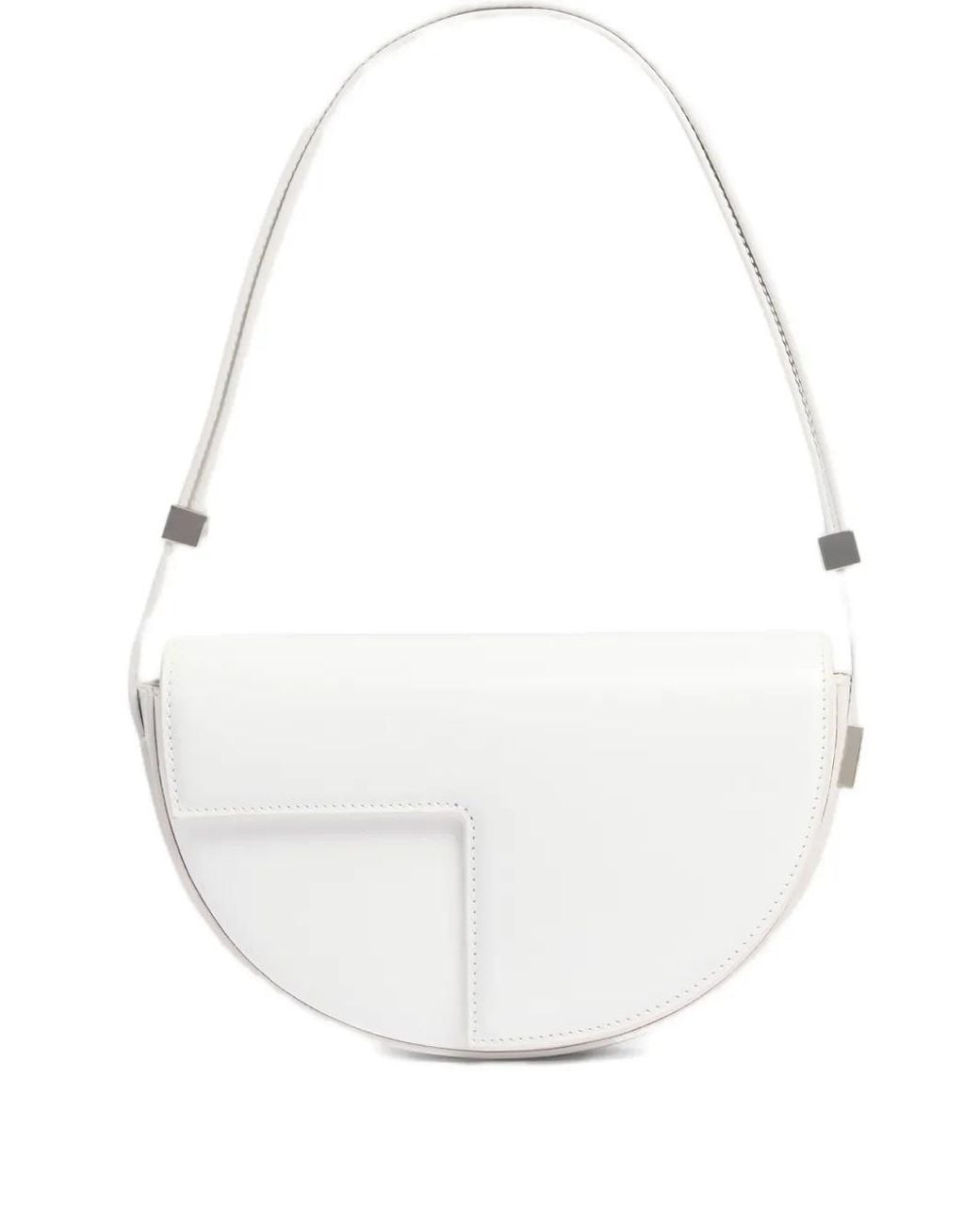 Patou White Le Petit Leather Shoulder Bag