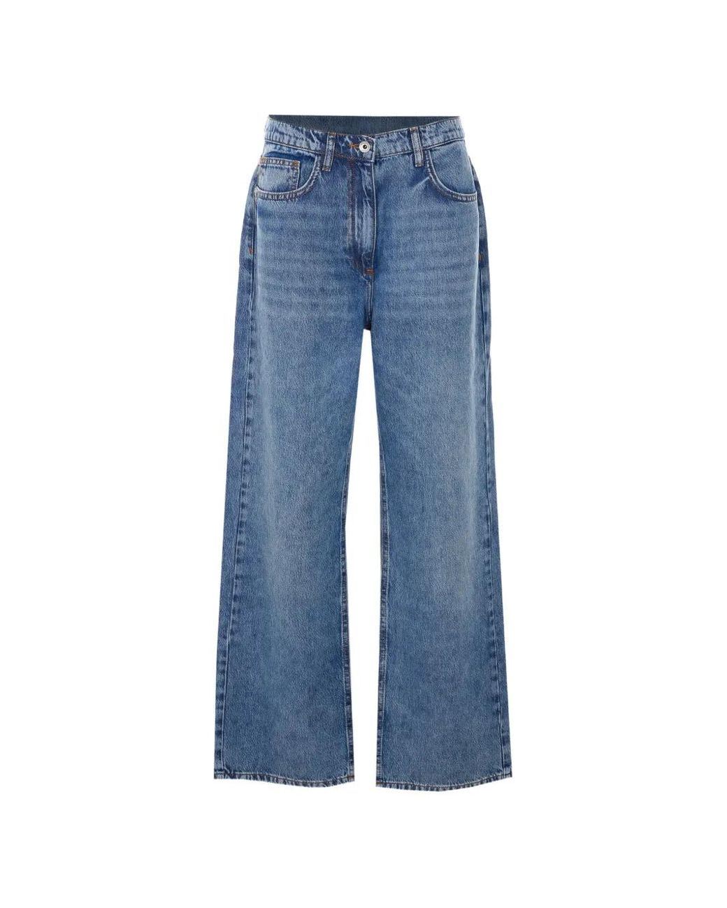 Patrizia Pepe Blue Embroidered Logo Jeans