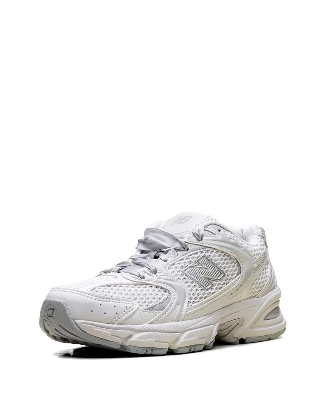 New Balance White 530 Logo-Patch Sneakers