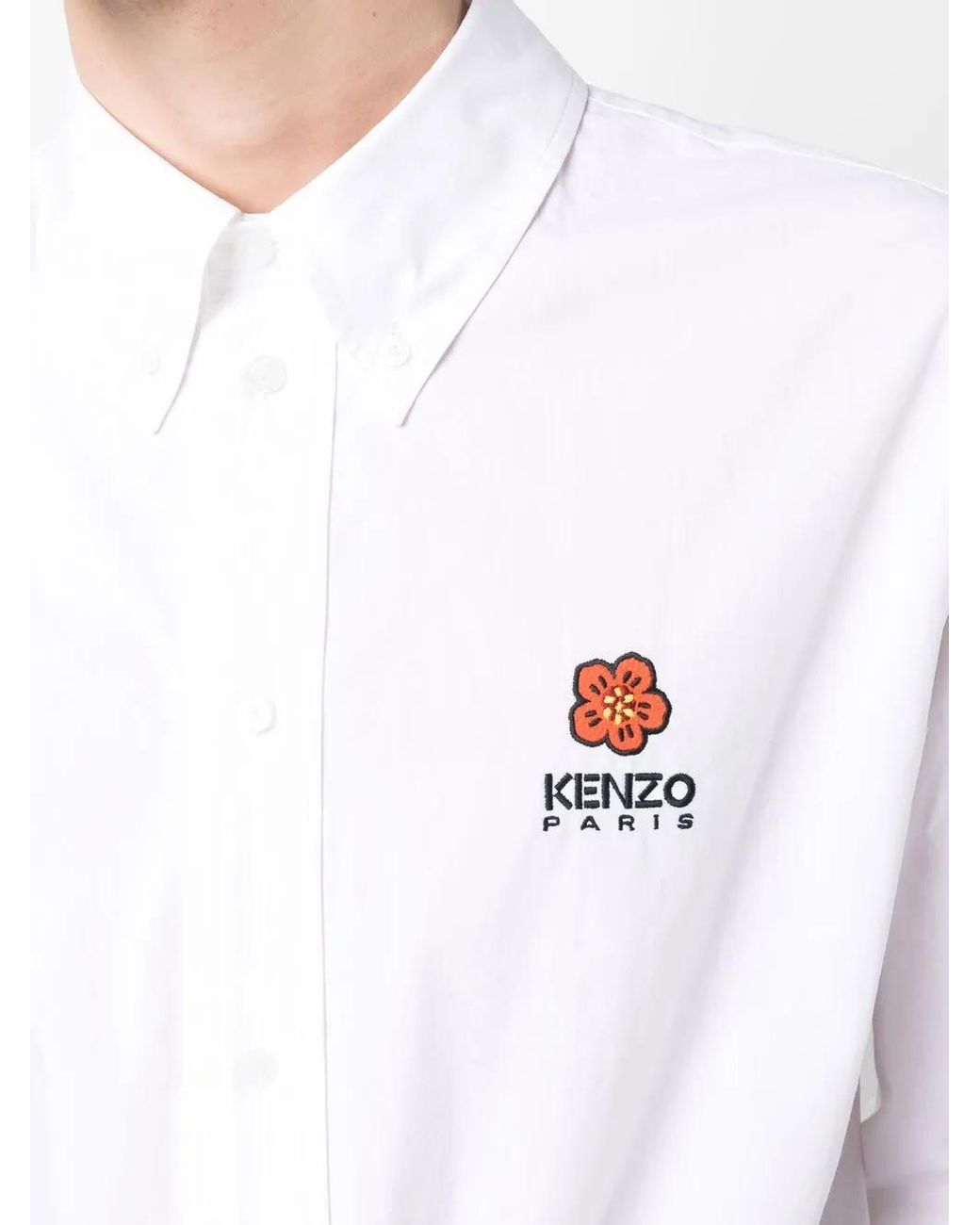 KENZO Button-Down Overhemd in het White voor heren