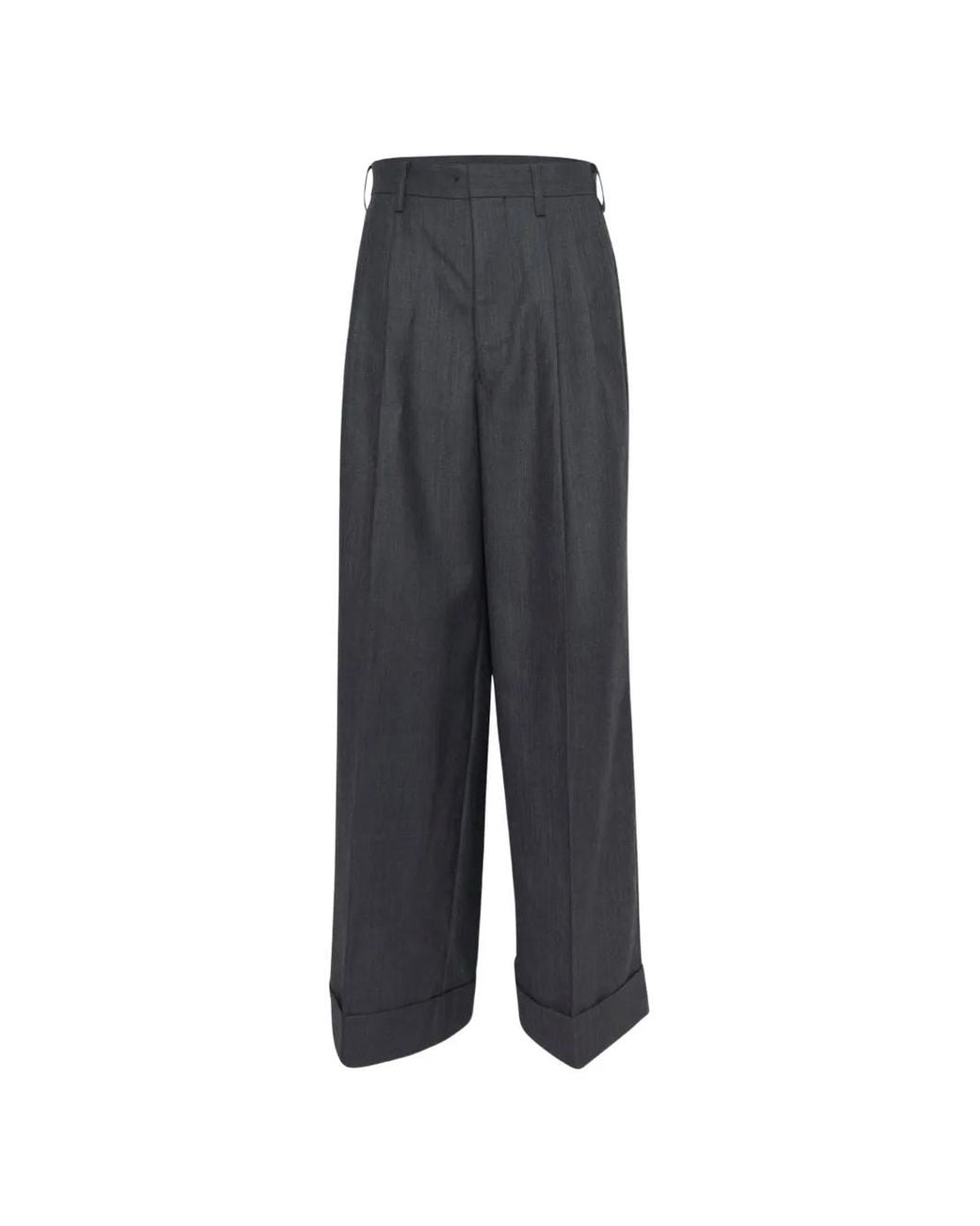 Junya Watanabe Gray Pleated Trousers