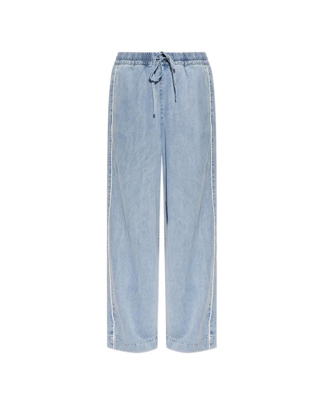 Pantalones Sea Con Cordón Gestuz de color Blue